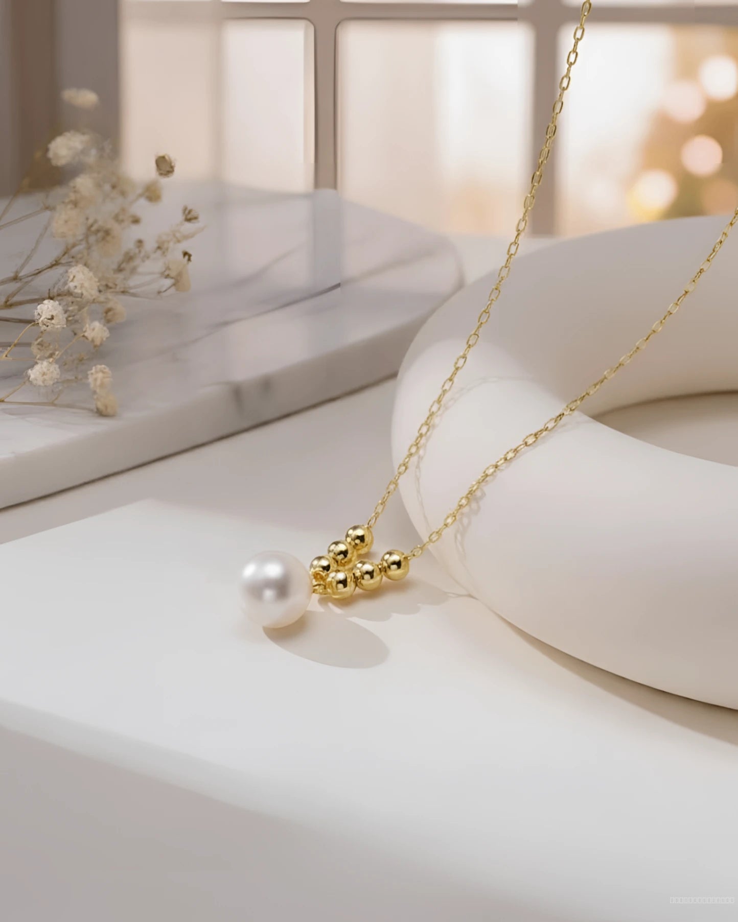 Celina – AAA Natural Freshwater Pearl "Floating" Pendant