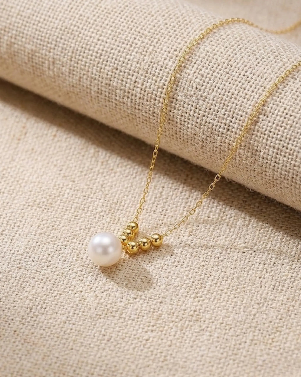 7-7.5mm Dainty Floating Freshwater Pearl Pendant