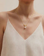 7-7.5mm Dainty Floating Freshwater Pearl Pendant