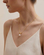 7-7.5mm Dainty Floating Freshwater Pearl Pendant