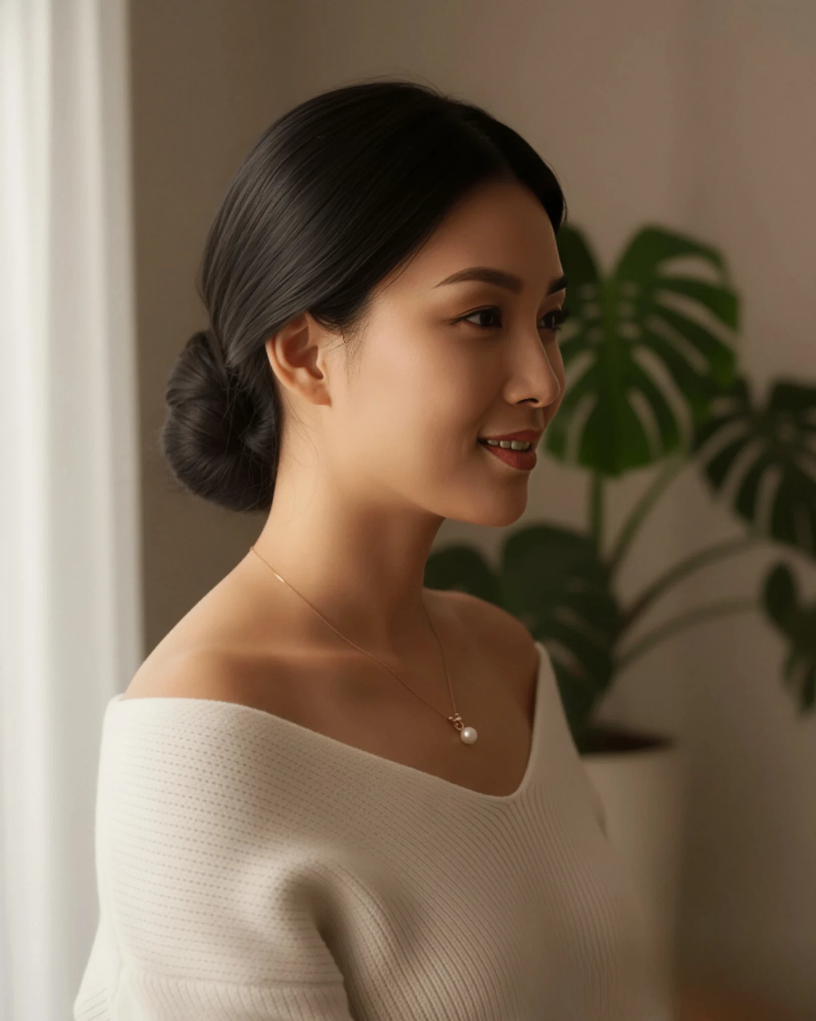 Celina – AAA Natural Freshwater Pearl "Floating" Pendant