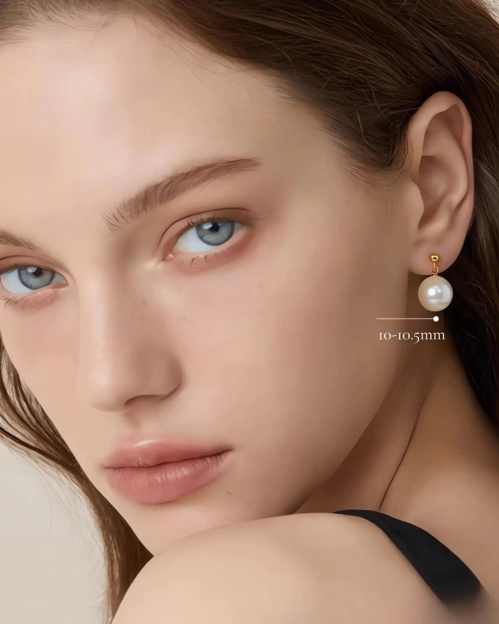 Clara – AAA Quality Edison Freshwater White Pearl Stud Earrings | 18K Solid Gold