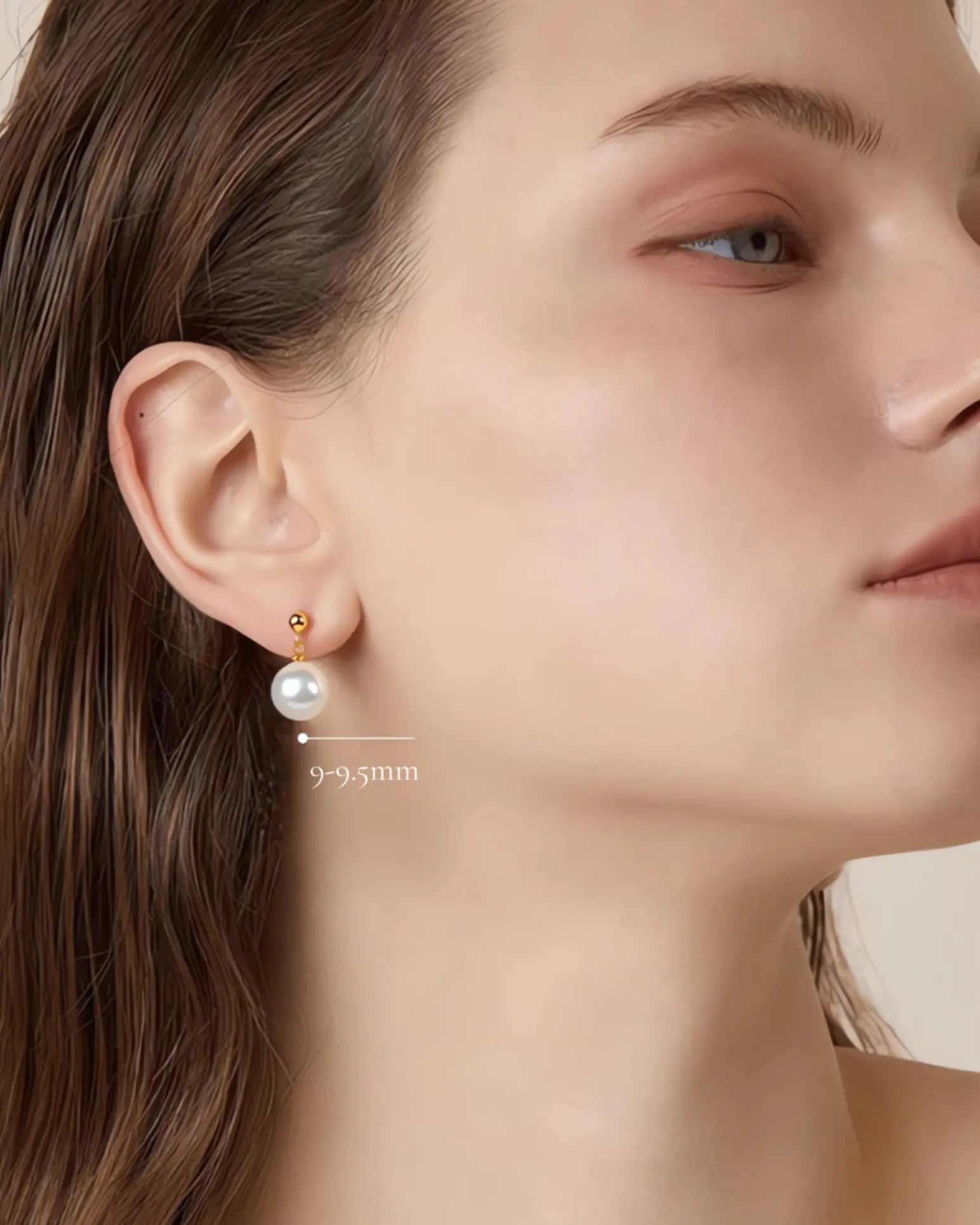 Clara – AAA Quality Edison Freshwater White Pearl Stud Earrings | 18K Solid Gold