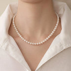 7-9.5mm White Freshwater Pearl Necklace
