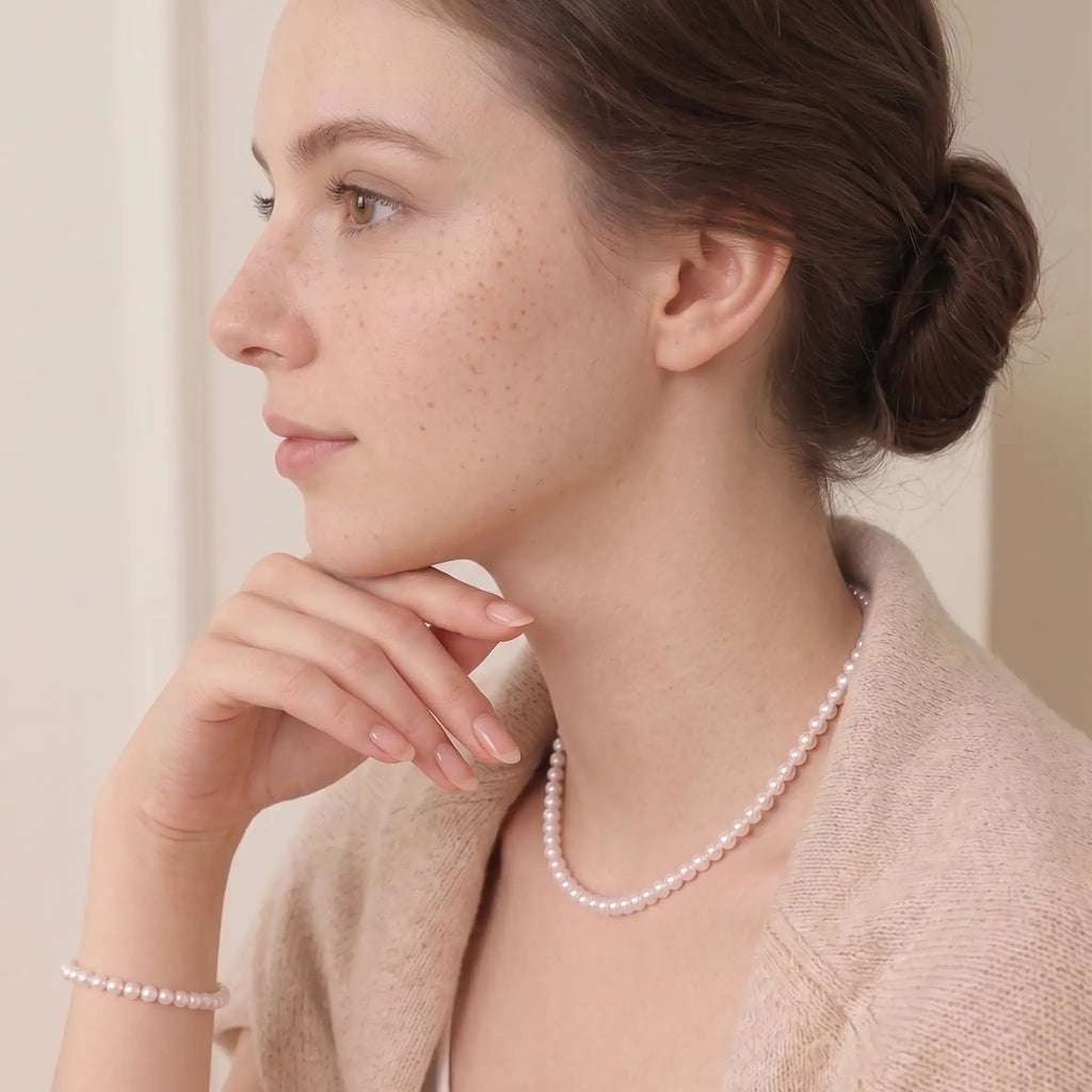 Cultured White Freshwater Pearl Bracelet for Women