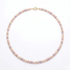 18K Solid Gold Dainty 3-3.5mm Natural Multicolor Freshwater Pearl Necklace