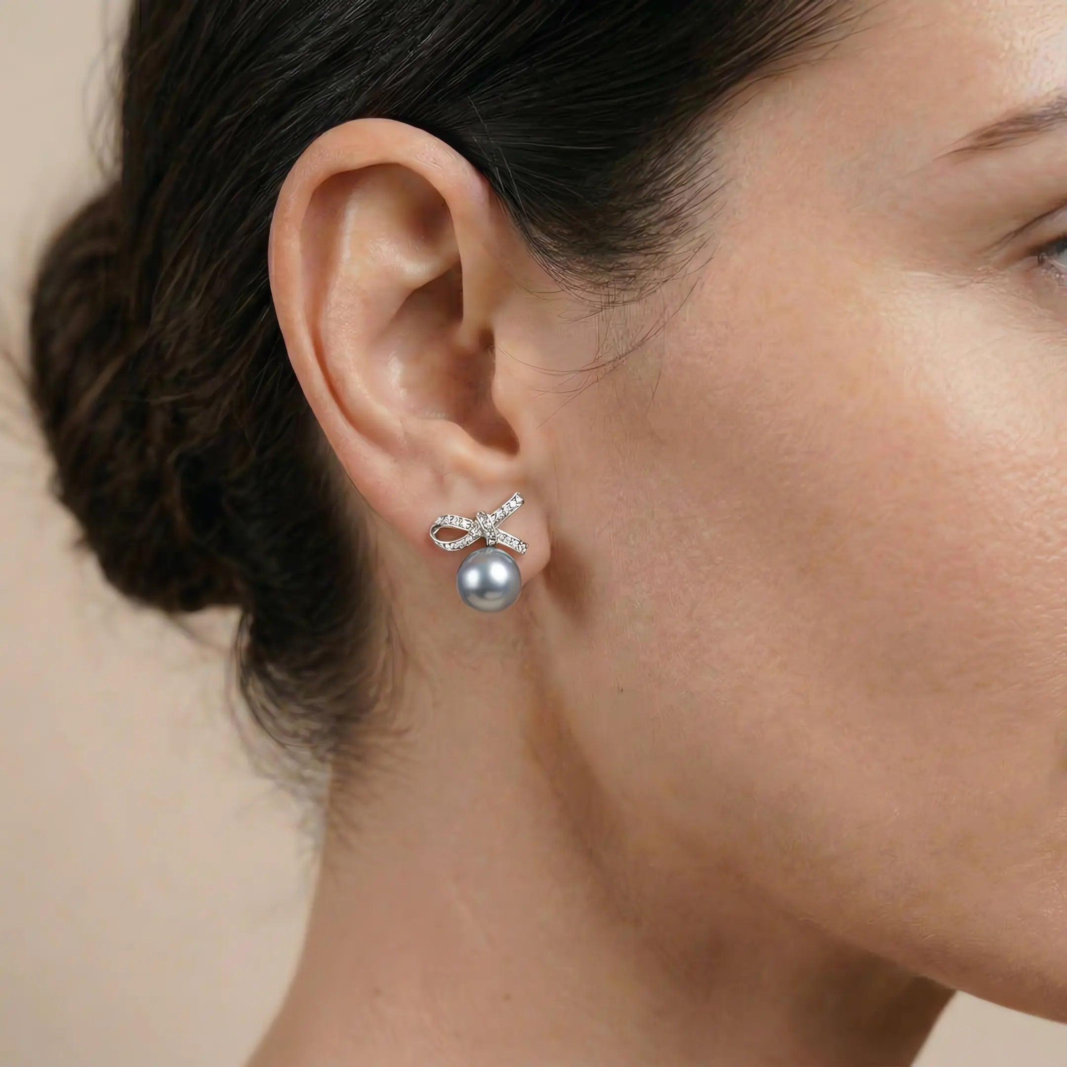 7-7.5mm Dainty Janpanese Akoya Pearl Earrings