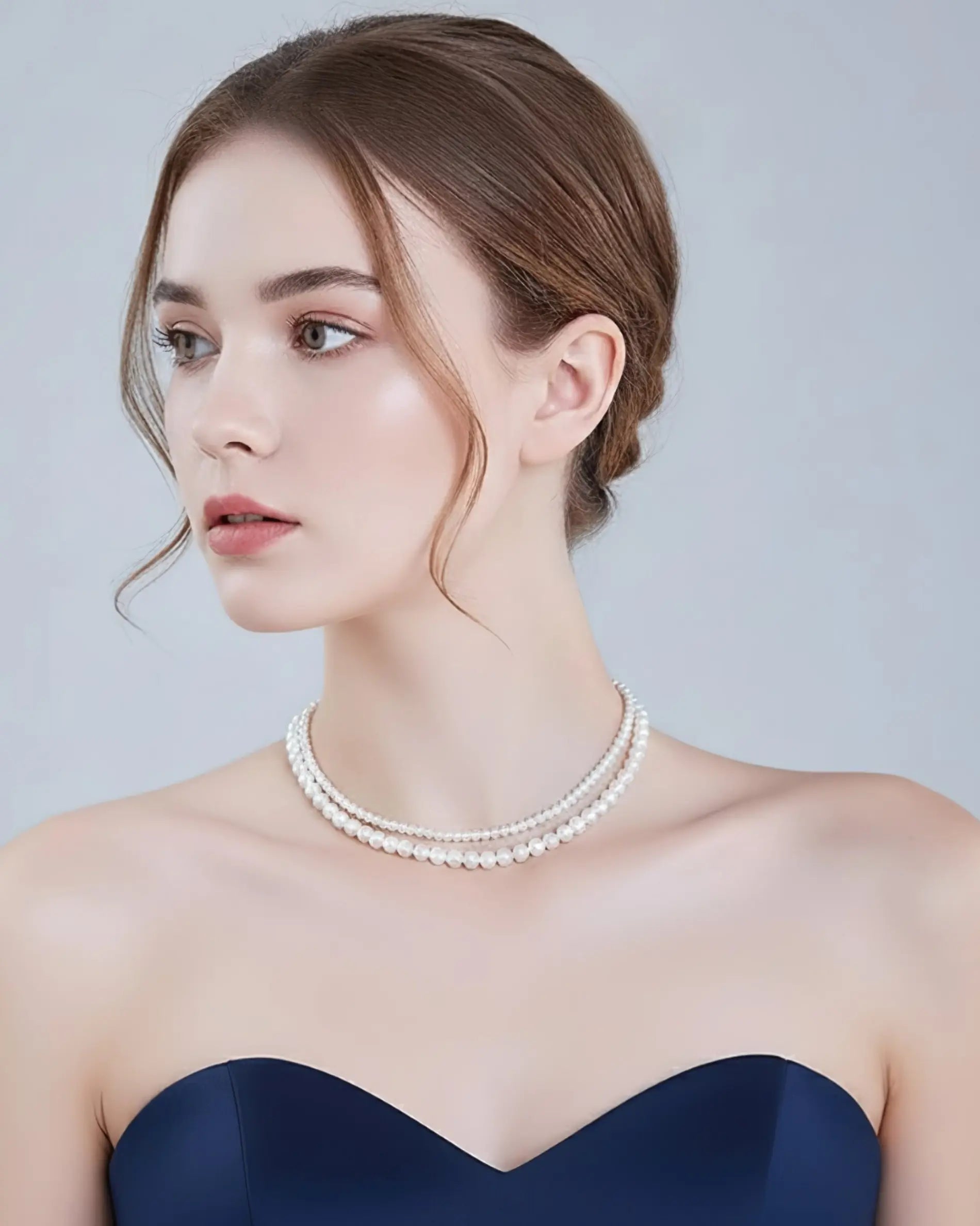 Duolara - Infinite 3-in-1 Convertible AAA White Freshwater Pearl Necklace