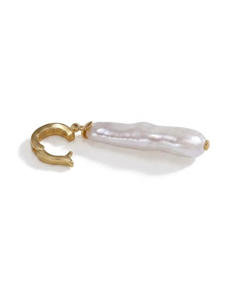 Unique Long Teardrop Baroque Pearl Pendant, Natural Large Pearl Necklace