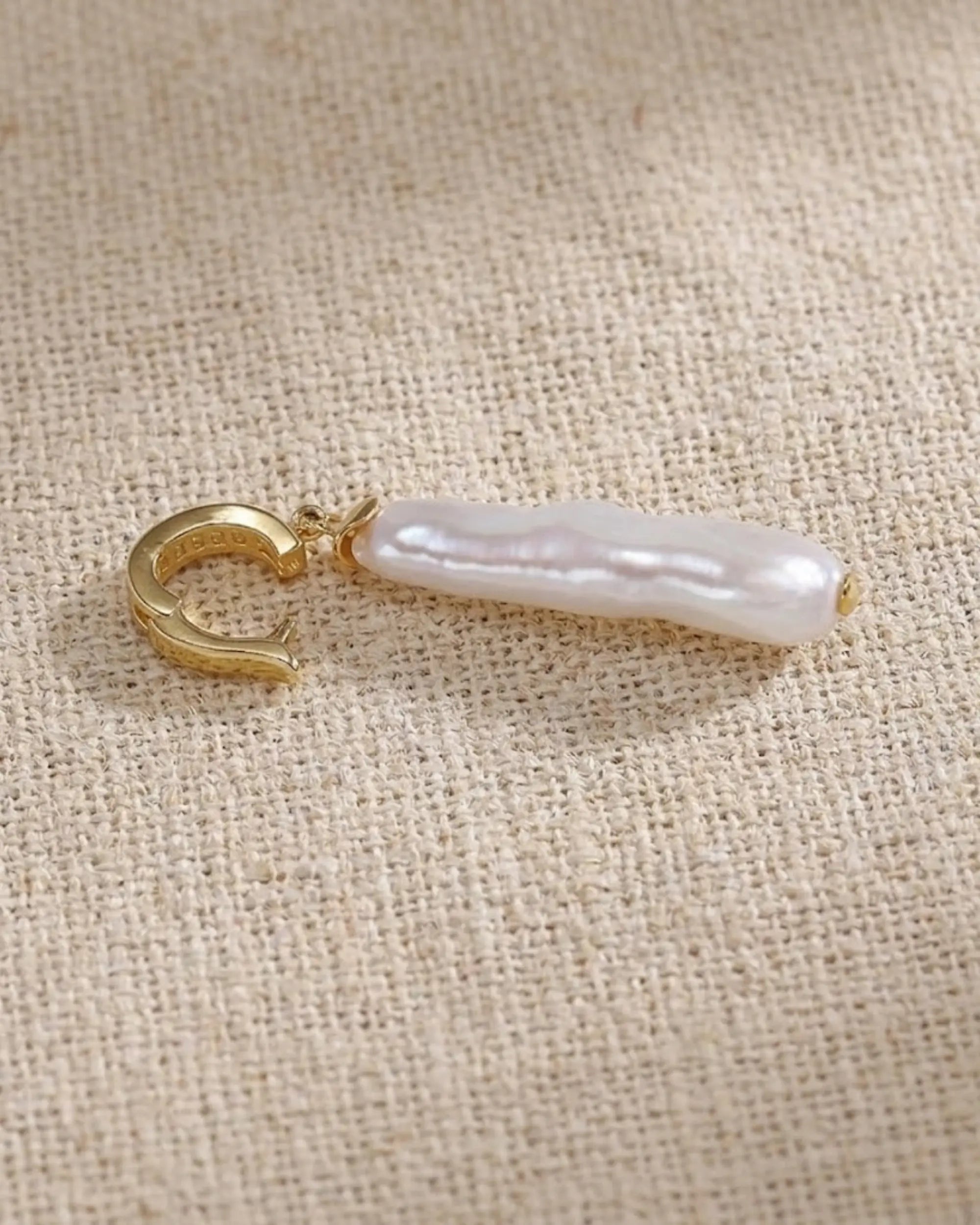 Natural Long Teardrop Baroque Pearl Pendant