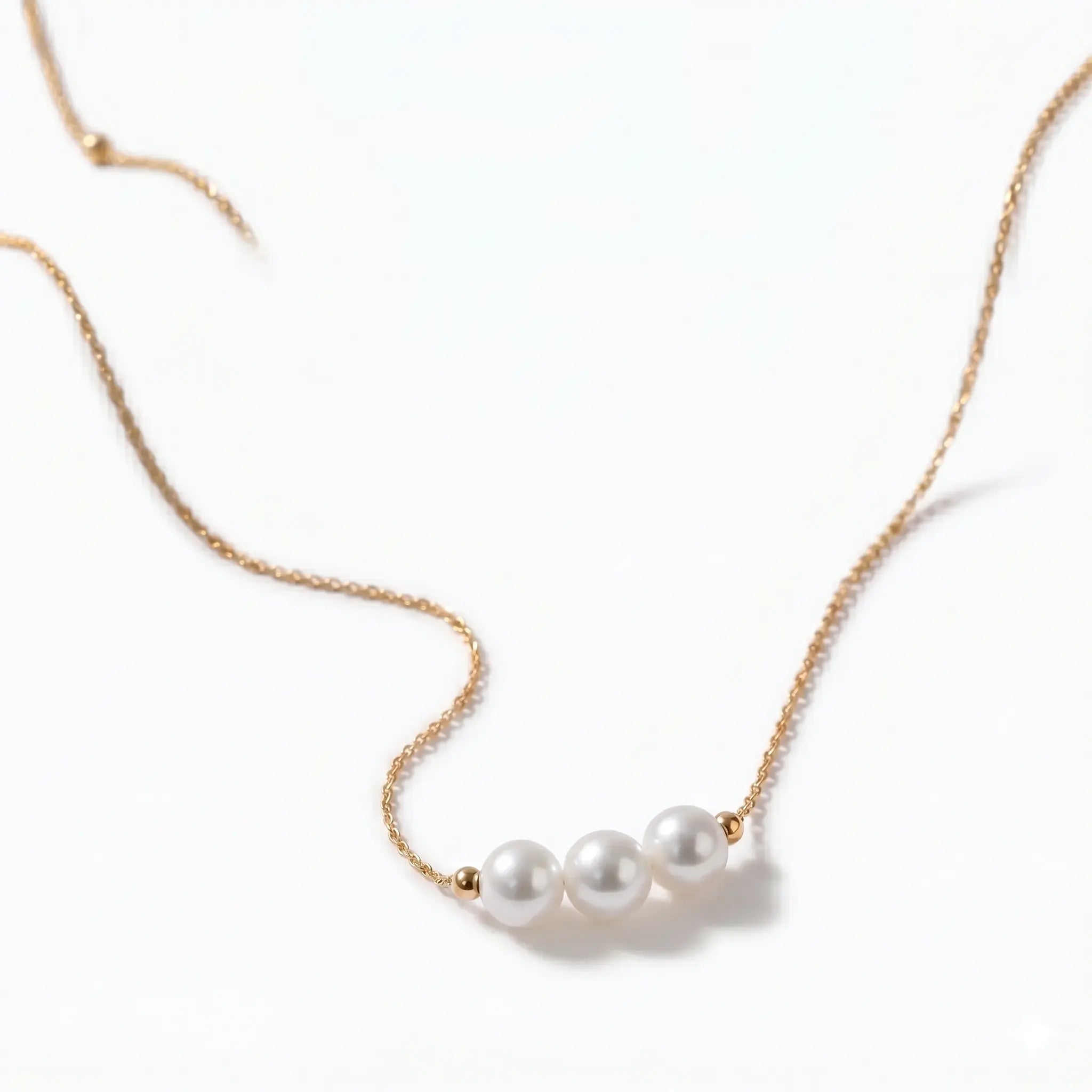 7-7.5mm 18K Gold Japanese Akoya Pearl Necklace