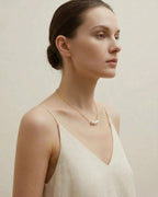 18K Solid Gold 7-7.5mm Japanese Akoya Pearl Necklace