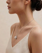 Dainty White Freshwater Pearl Teardrop Necklace 7-7.5mm