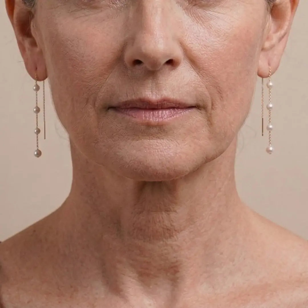 4-4.5mm 18K Gold Japanese Akoya  Pearl Drop Earrings