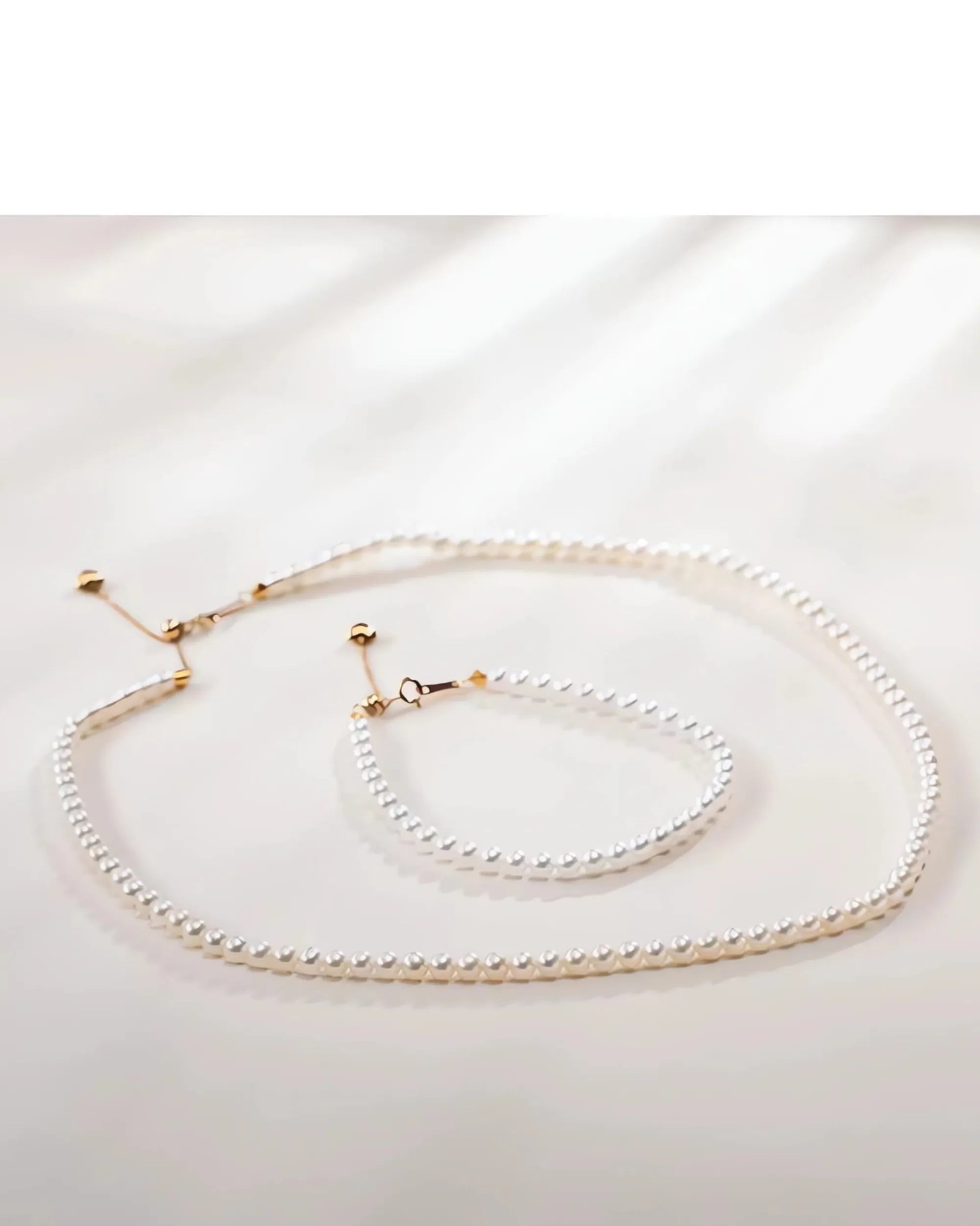 Glint - Pure AAA Natural Freshwater Pearl Jewelry Two Set 18K Solid Gold