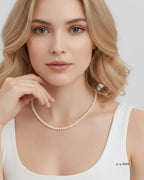 Glow – AAA Quality Dainty Lustrous Natural Freshwater Pearl Necklace | 4–6.5mm | 925 Sterling Silver