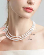 Glow – AAA Quality Dainty Lustrous Natural Freshwater Pearl Necklace | 4–6.5mm | 925 Sterling Silver
