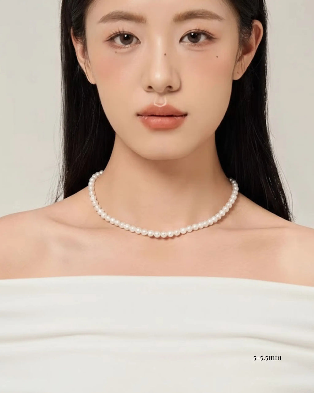 Glow – AAA Quality Dainty Lustrous Natural Freshwater Pearl Necklace | 4–6.5mm | 925 Sterling Silver