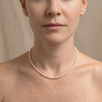 Versatile 2-Piece Set: Dainty Gold Bead and Freshwater Pearl Layering Necklace