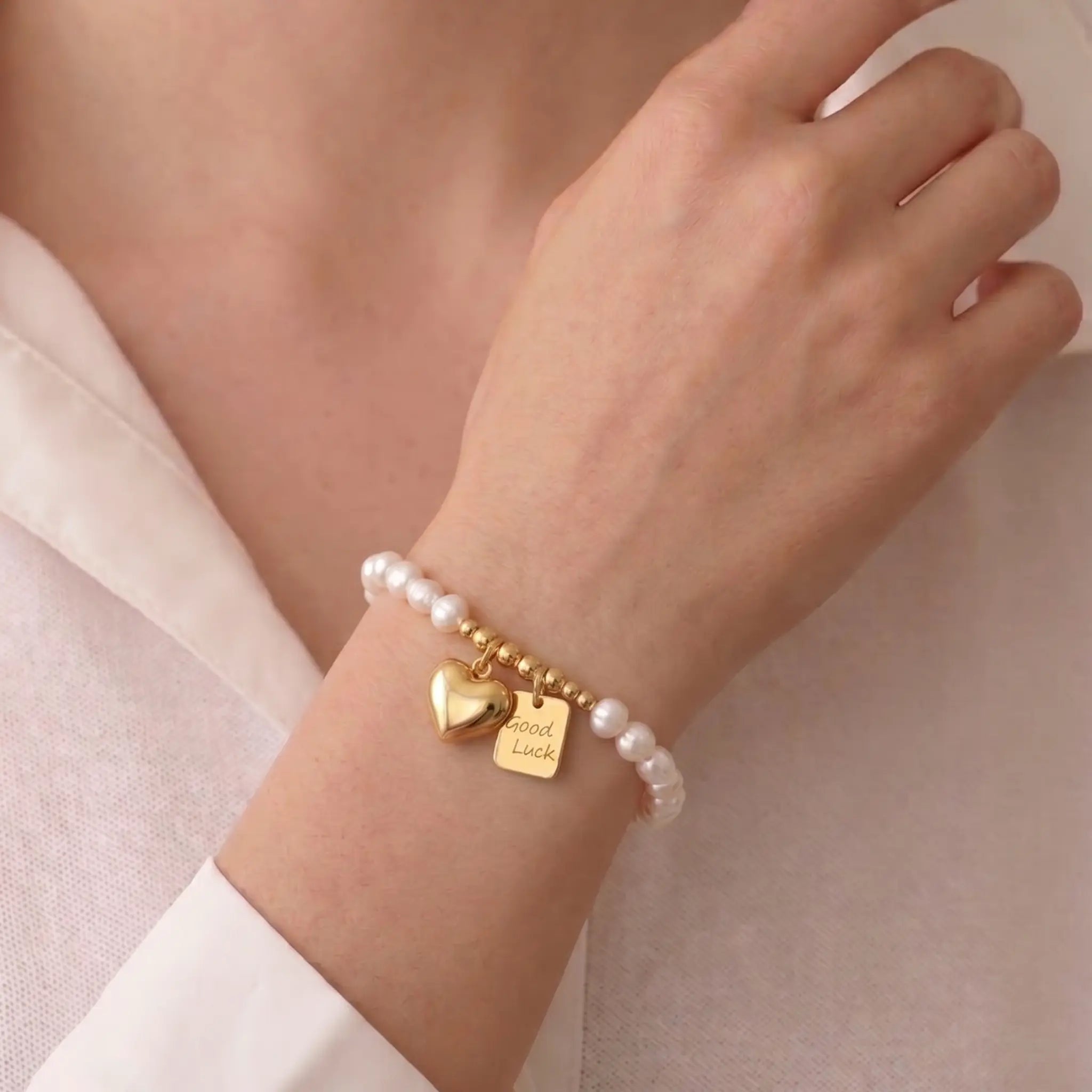 Organic Baroque Pearl Bracelet, 4-5mm Dainty Natural Pearl Layering Bracelet