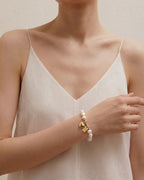 Organic Baroque Pearl Bracelet, 4-5mm Dainty Natural Pearl Layering Bracelet