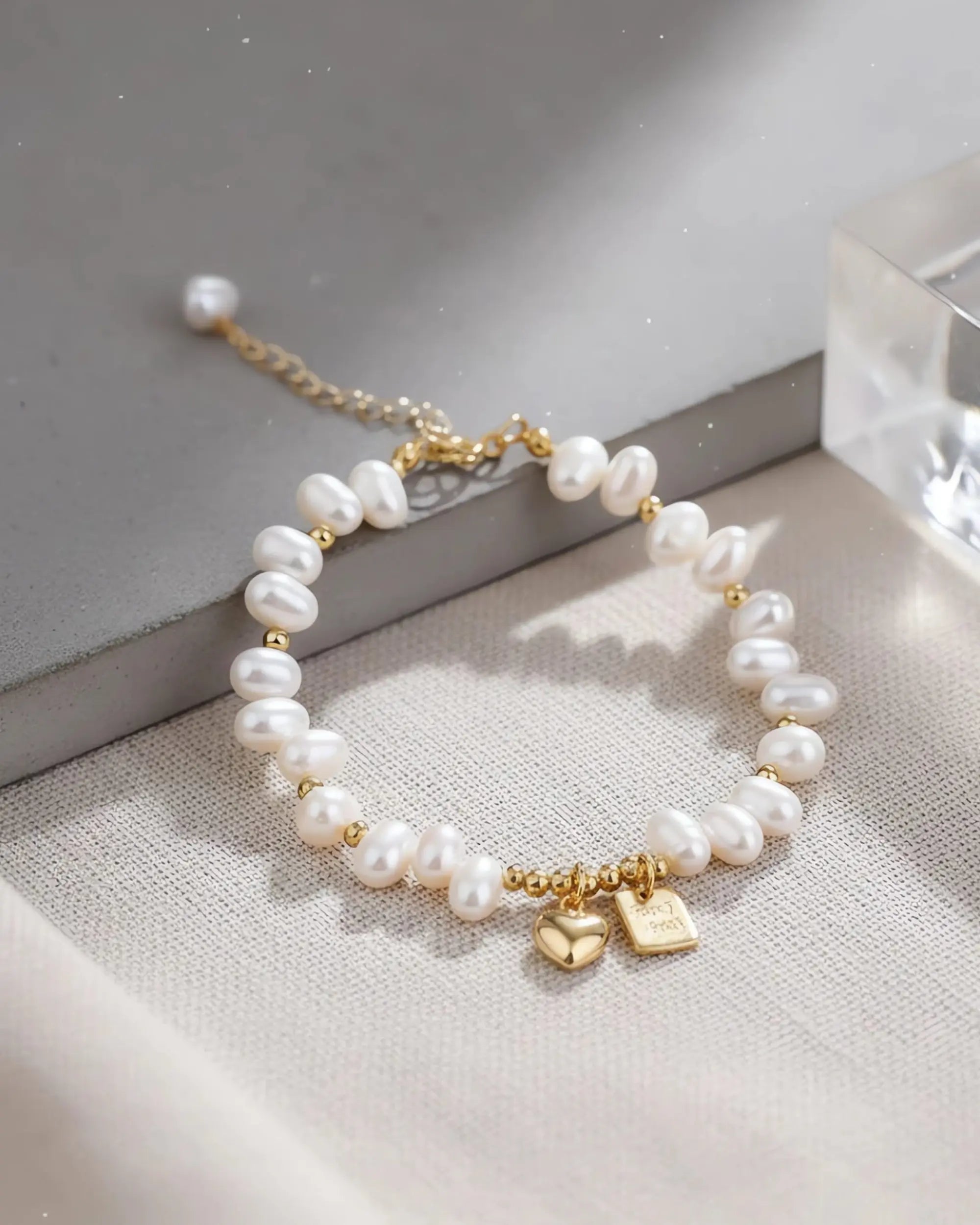 Organic Baroque Pearl Bracelet, 4-5mm Dainty Natural Pearl Layering Bracelet