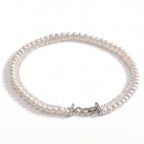 AAA Double-Strand Freshwater Pearl Necklace, 3-7.5mm Graduated White Pearls