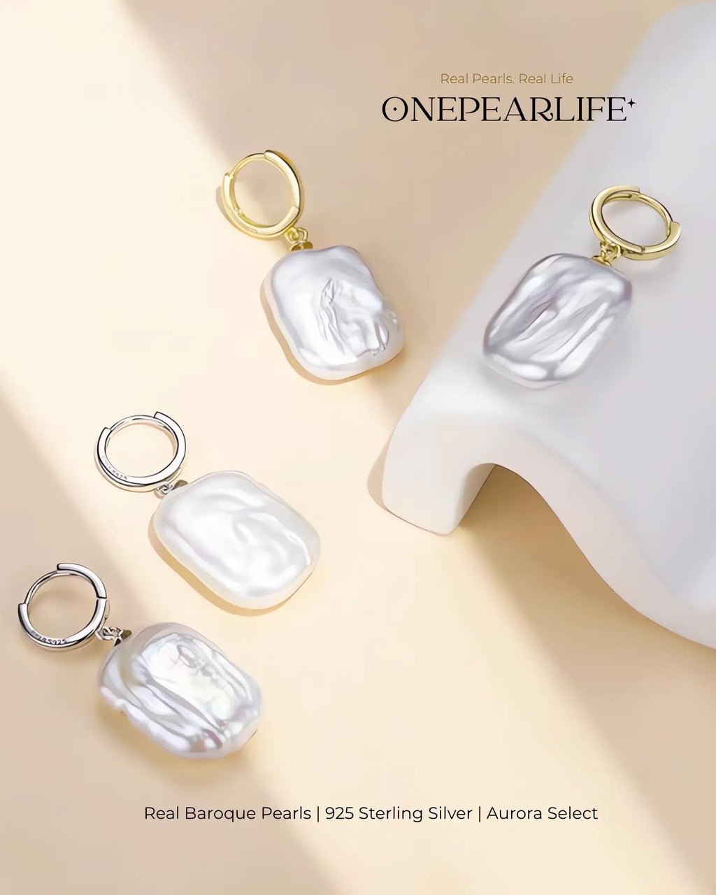 Isla – AAA Quality Natural Dangle Baroque Pearl Earrings