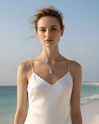 Isla – AAA Natural Baroque Iridescent Purple Pearl Pendant Necklace