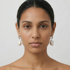 Bold Baroque Pearl Earrings, 14x19mm with Reinforced Thickened Hooks, 925 Silver