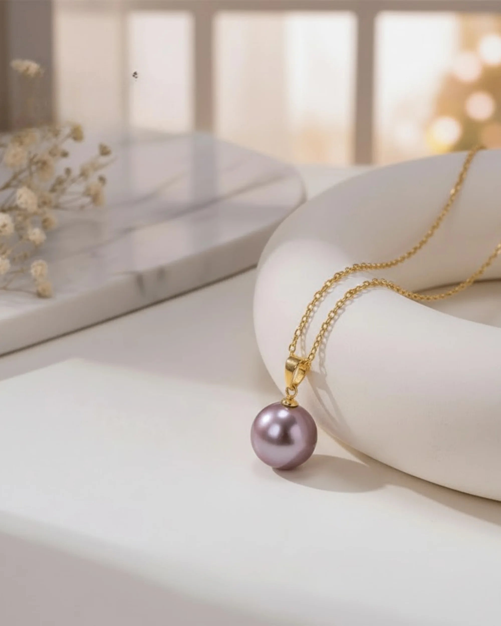 Liliora – AAA Natural Edison Purple Pearl Solitaire Pendant