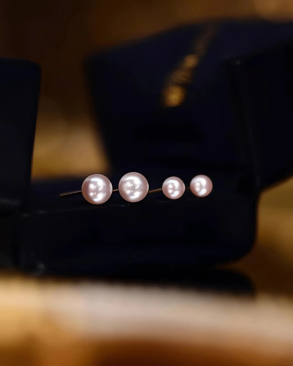Lira – AAA+ Mini Japanese Akoya White Pearl Stud Earrings | 3–4.5mm | 18K Solid Gold