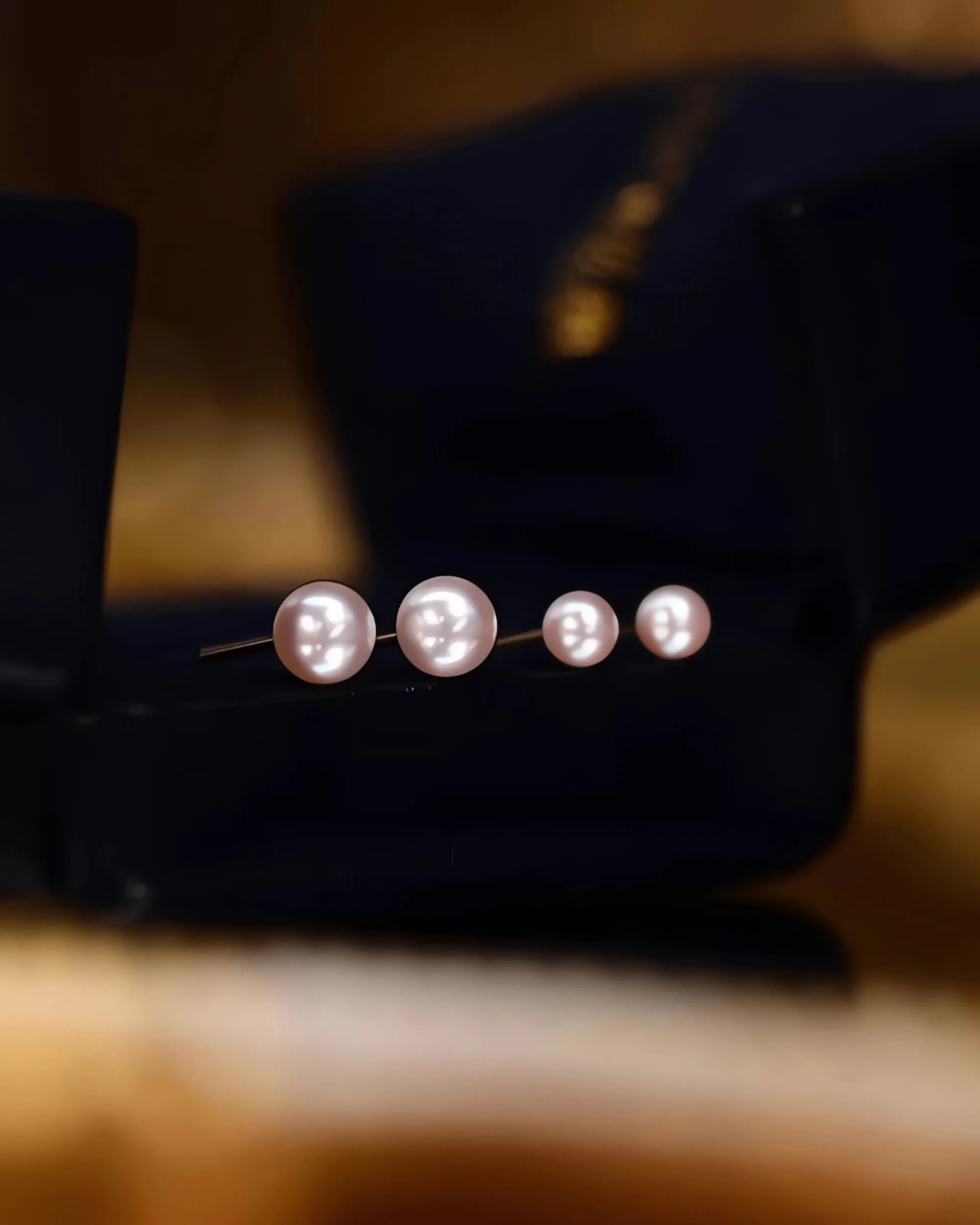 Lira – AAA+ Mini Japanese Akoya White Pearl Stud Earrings | 3–4.5mm | 18K Solid Gold