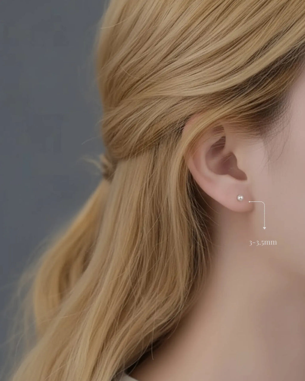 Lira – AAA+ Mini Japanese Akoya White Pearl Stud Earrings | 3–4.5mm | 18K Solid Gold