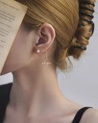 Lira – AAA+ Mini Japanese Akoya White Pearl Stud Earrings | 3–4.5mm | 18K Solid Gold