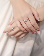 Tiny Planet - Minimalist AAA+ Akoya Pearl Sterling Silver Open Ring