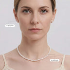 S925 Sterling Silver Pearl Choker, Lustrous Freshwater Pearls with Magnetic Clasp