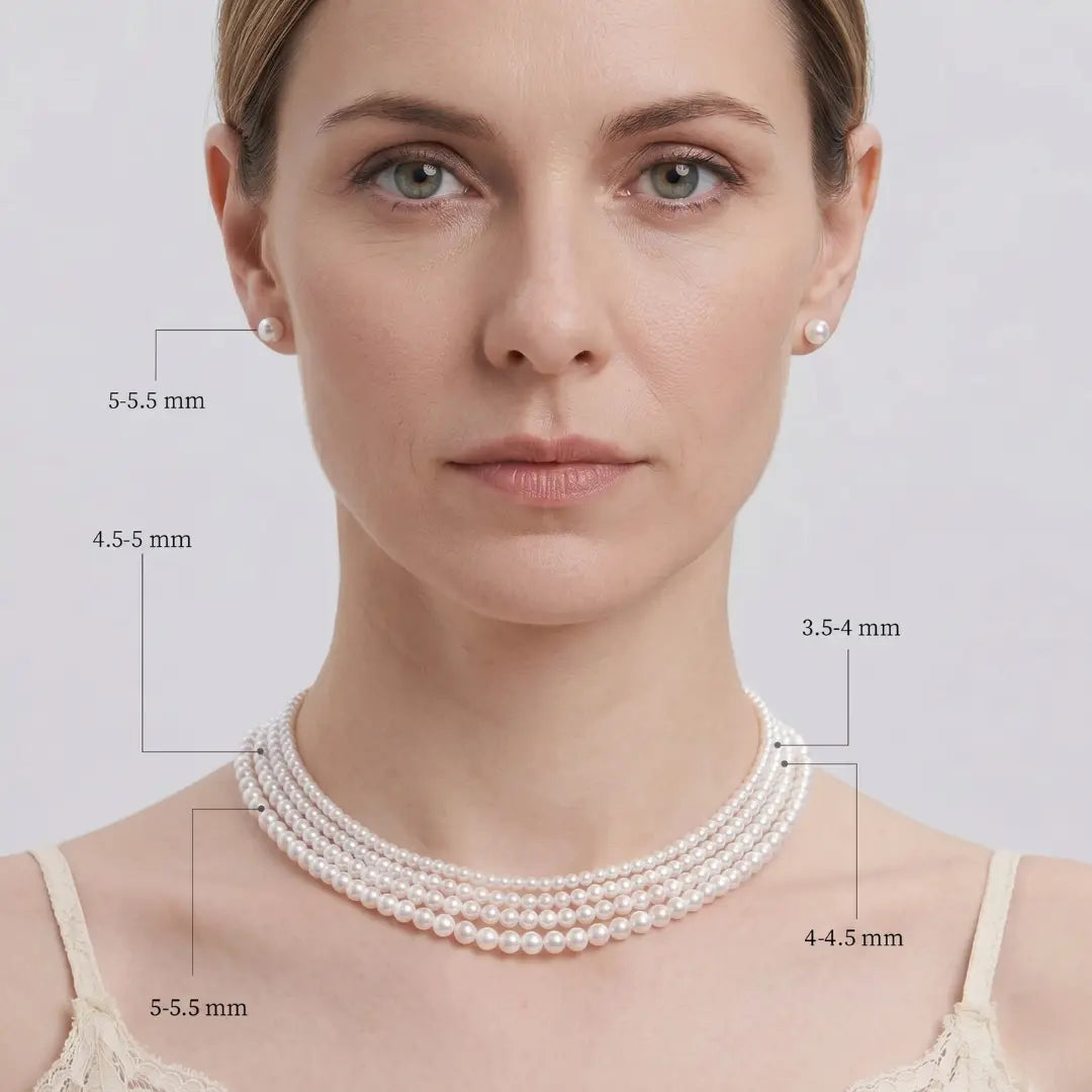 S925 Sterling Silver Pearl Choker, Lustrous Freshwater Pearls with Magnetic Clasp