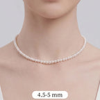S925 Sterling Silver Pearl Choker, Lustrous Freshwater Pearls with Magnetic Clasp
