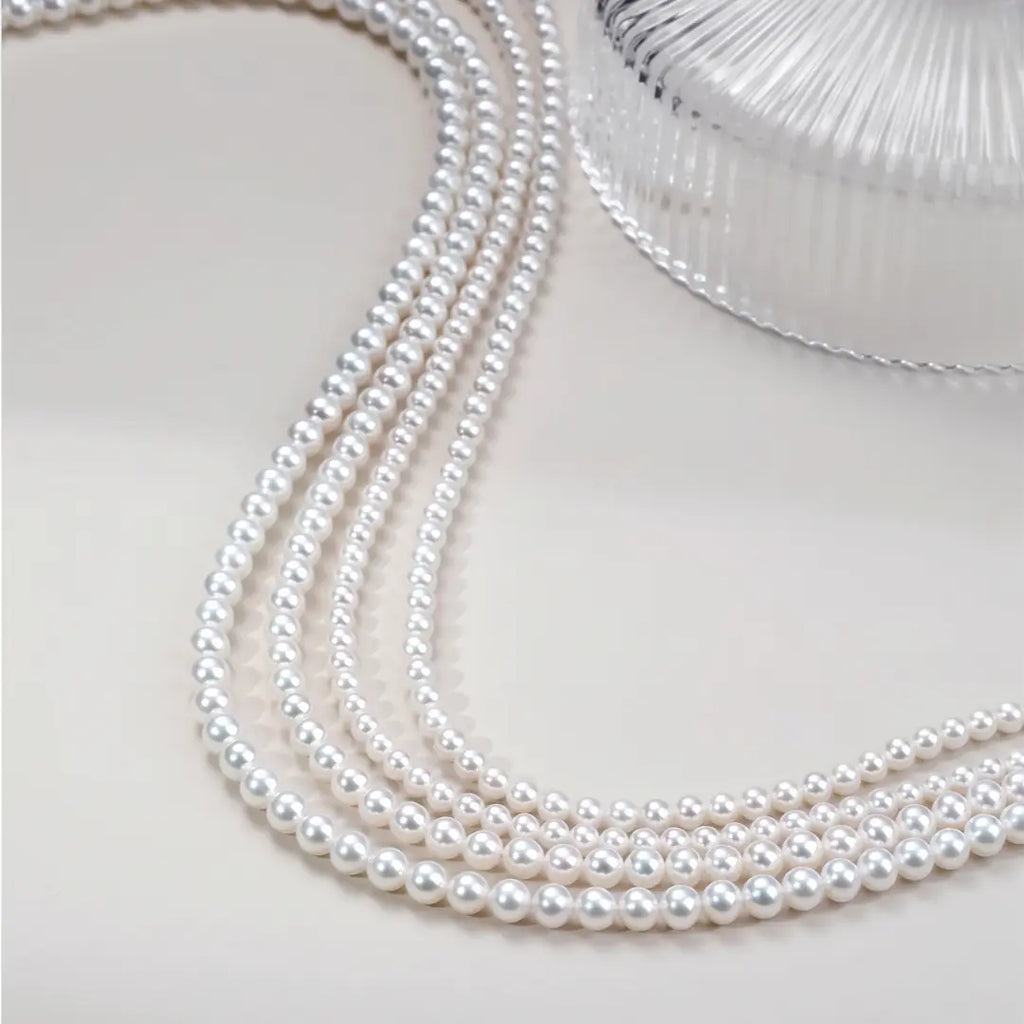 S925 Sterling Silver Pearl Choker, Lustrous Freshwater Pearls with Magnetic Clasp