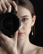 Lyra –  AAA Natural Freshwater Triple Pearl Threader Earrings | 18K Solid Gold