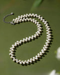 Lyrielle - Wheat Ear Baroque Pearl Offset Necklace 5-6mm 925 Sterling Silver