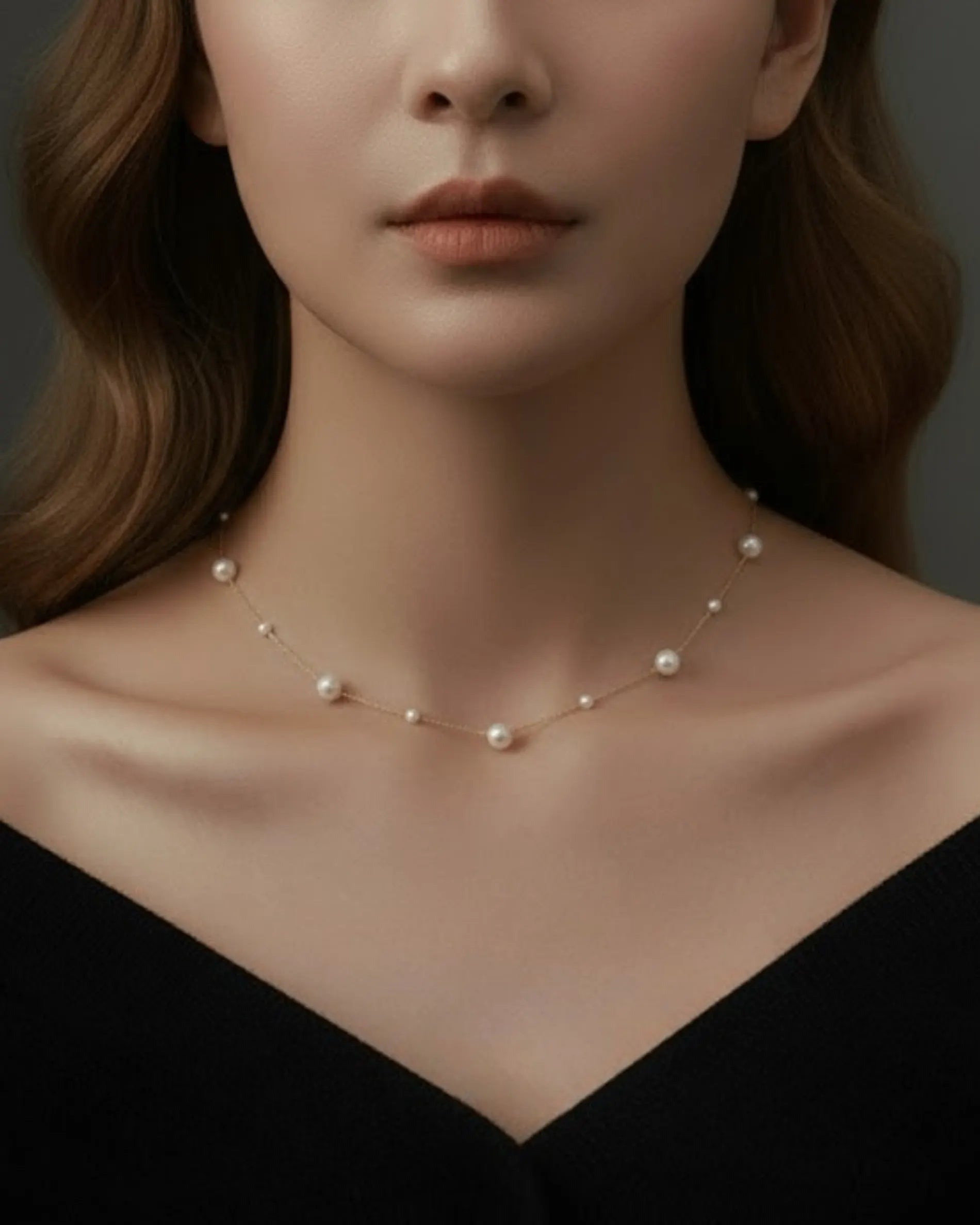 Maren – Rhythmic AAA Pearl With 18K Solid Gold Pearl Necklace