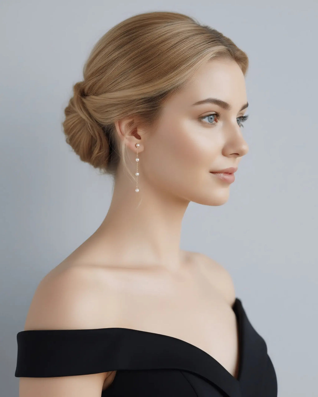 Mika -  AAA Natural Freshwater Pearl Drop Earrings | 18K Solid Gold