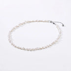 Baroque Petal Pearl Pendant Necklace, S925 Sterling Silver Organic Pearl Jewelry