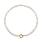Mini Baroque Pearl Necklace with Toggle Clasp - Dainty 3-3.5mm Tiny Freshwater Pearl Choker