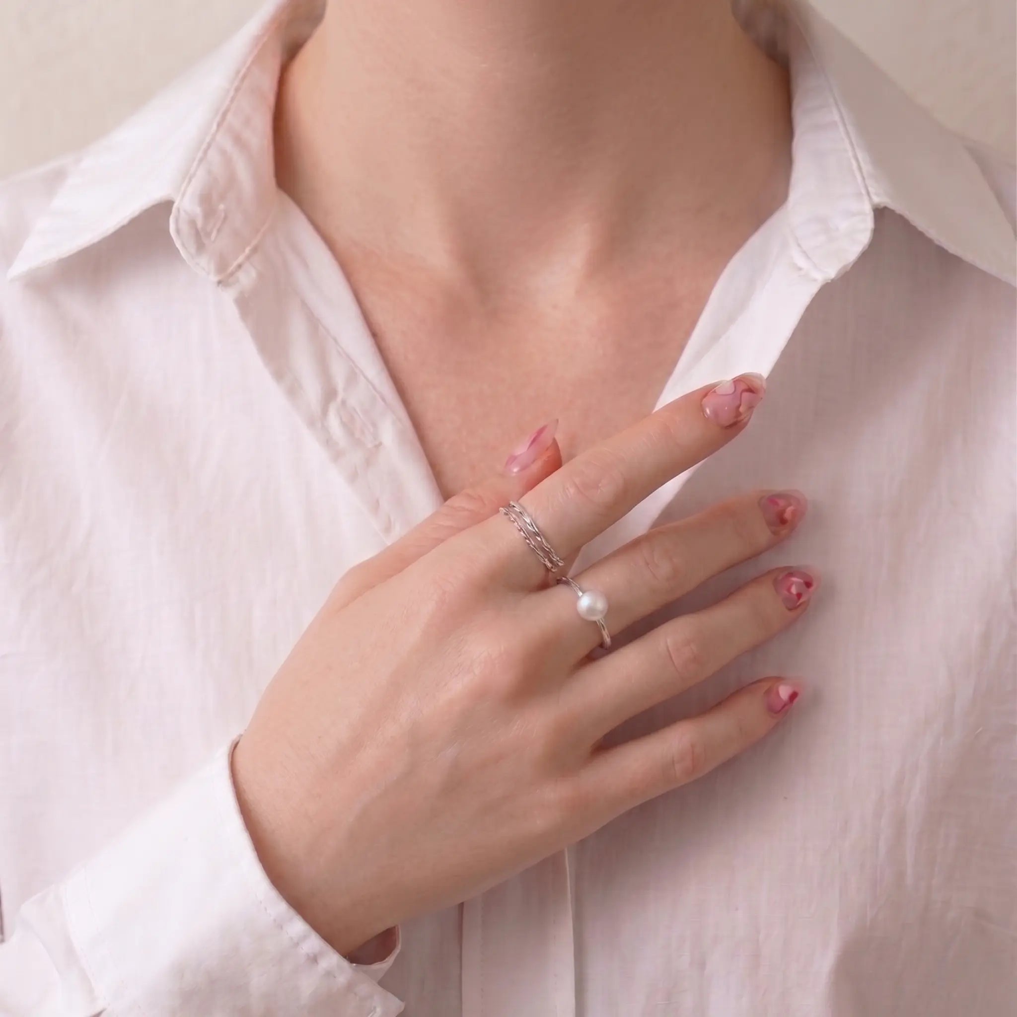 7-7.5mm Japanese Akoya Pearl Open Ring