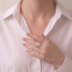 7-7.5mm Japanese Akoya Pearl Open Ring