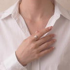 7-7.5mm Japanese Akoya Pearl Open Ring