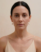 Golden Untreated Dewdrop Akoya Pearl Hook Earrings (18K Solid Gold)